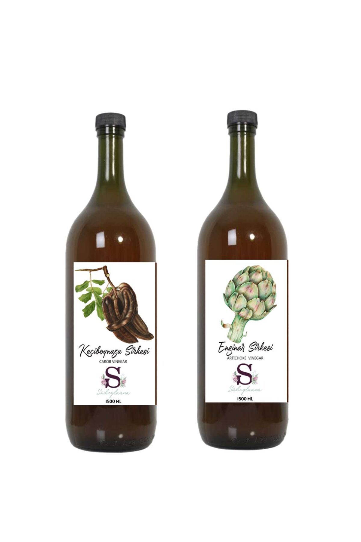 Süheylaana Doğal Keçiboynuzu Sirkesi 1500 Ml - Doğal Enginar Sirkesi 1500 Ml
