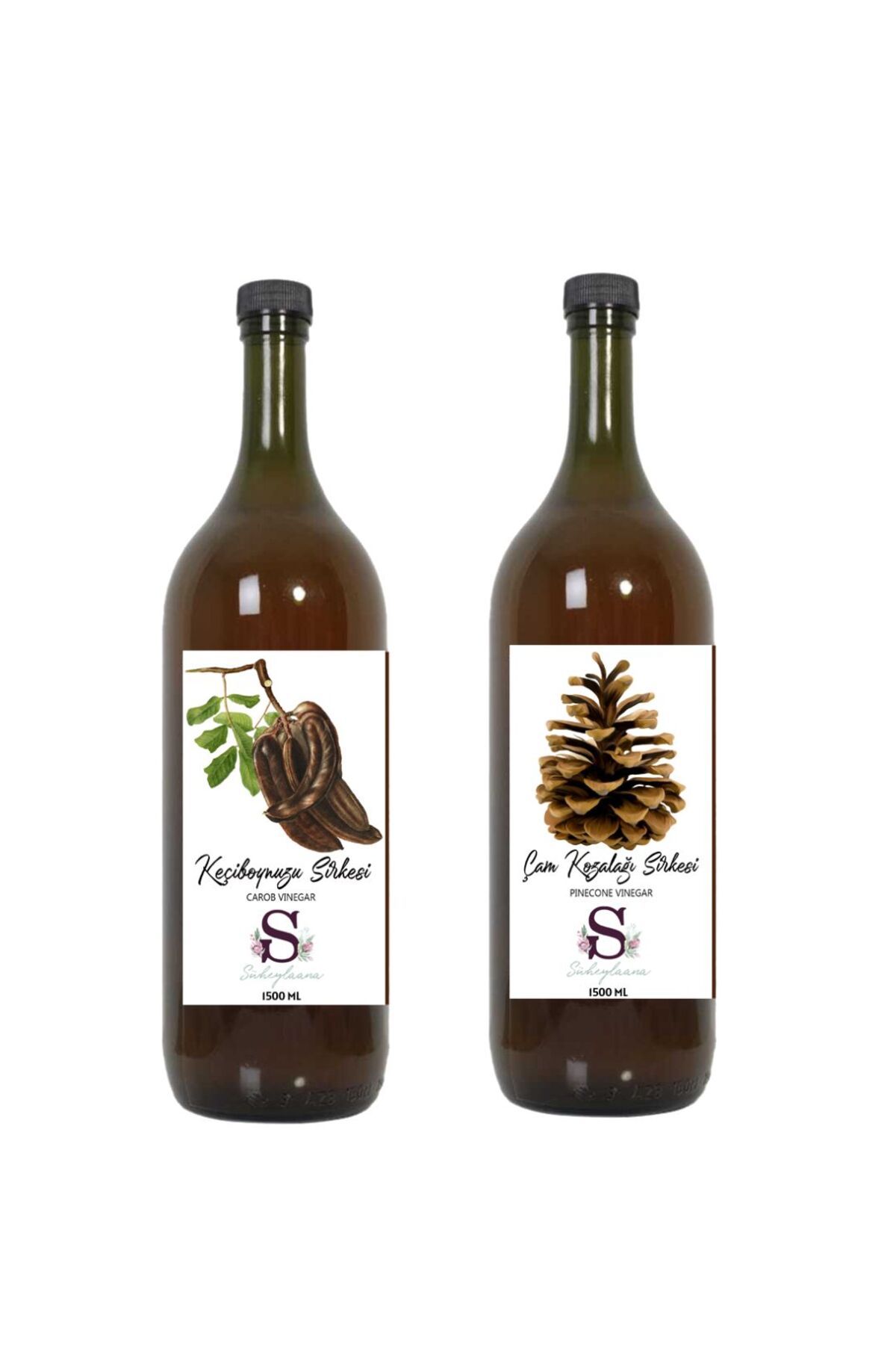 Süheylaana Doğal Keçiboynuzu Sirkesi 1500 Ml - Doğal Çam Kozalağı Sirkesi 1500 Ml