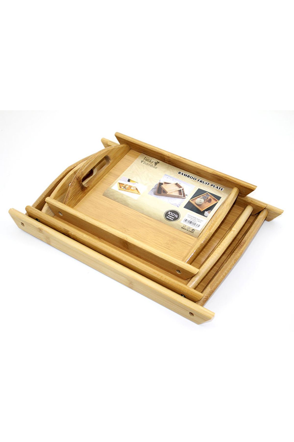 Tunastore 3 lü Bambu Tepsi Model 2