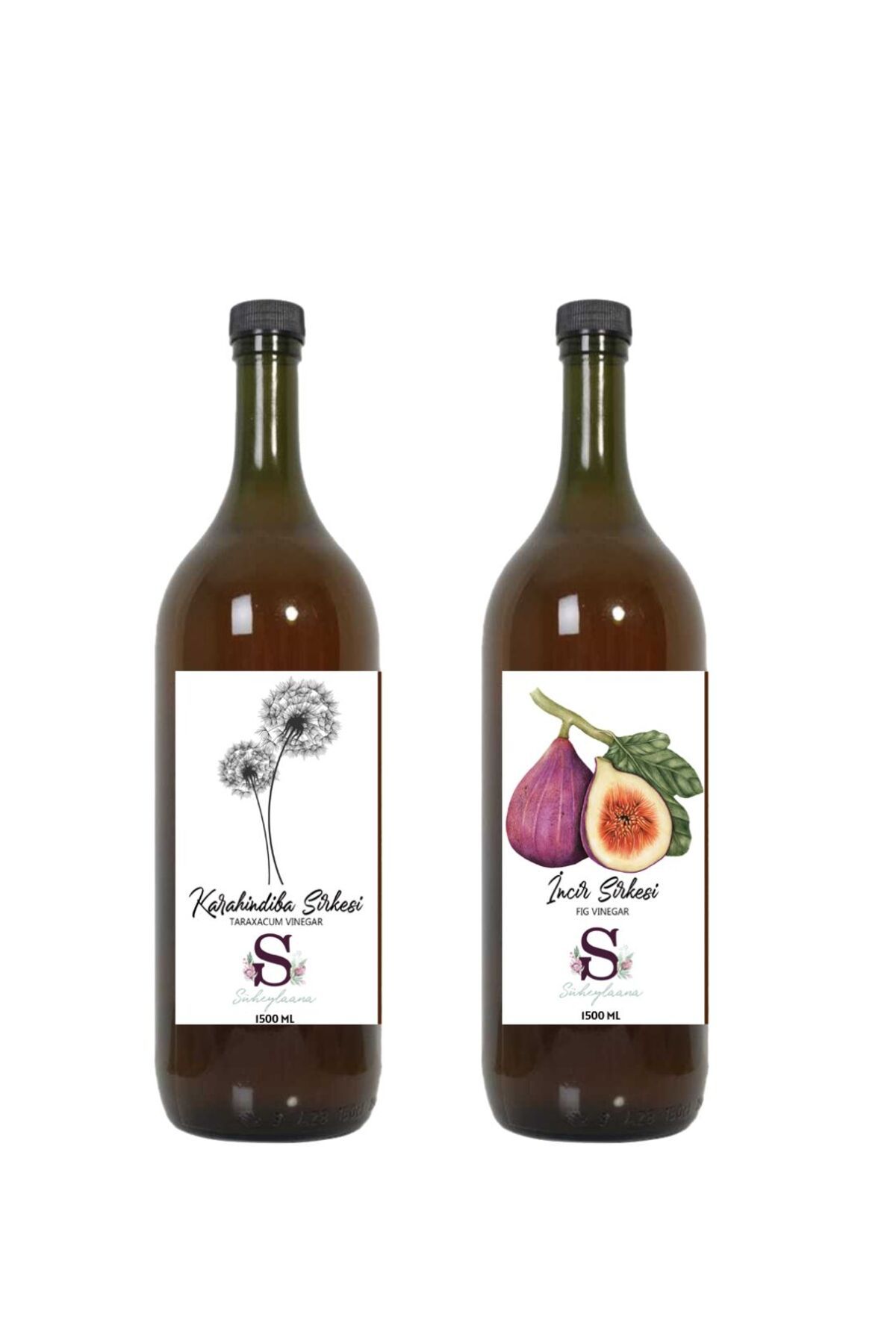 Süheylaana Doğal Karahindiba Sirkesi 1500 Ml - Doğal İncir Sirkesi 1500 Ml