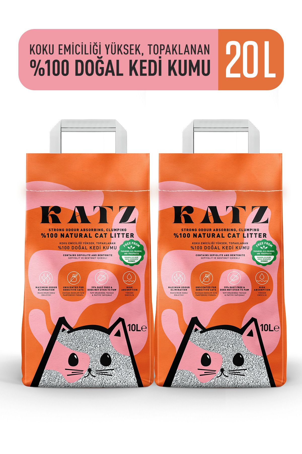 KATZ Kedi Kumu | 2'li Avantaj Paketi (2 x 10L)