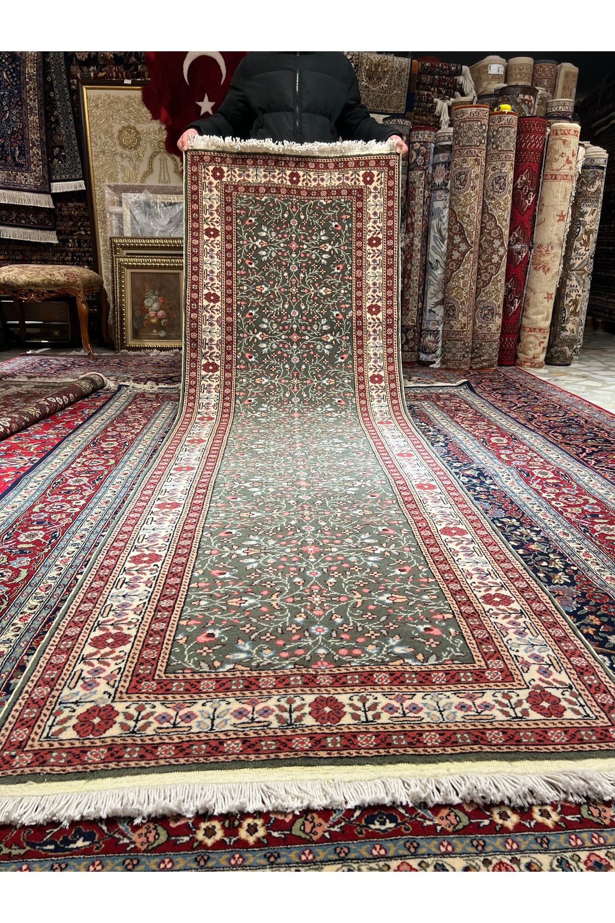RD RAMAZAN DAĞ EL HALI SANATI El Dokuma Kayseri Halısı Sümerbank Dokunmuştur Birinci Sınıf Kalitesi Ebat 283x90