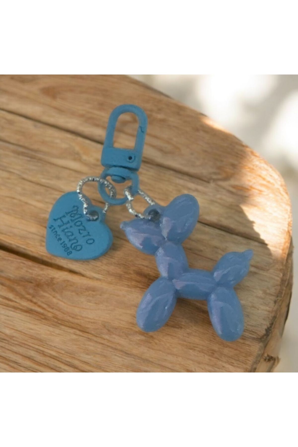 Mojo Jewellery Hologram Parıltılı Balon Model Mavi Renk Köpek Anahtarlık