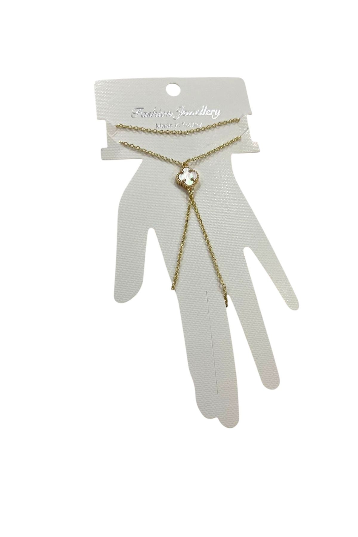 clover accessory Beyaz yonca model şahmeran