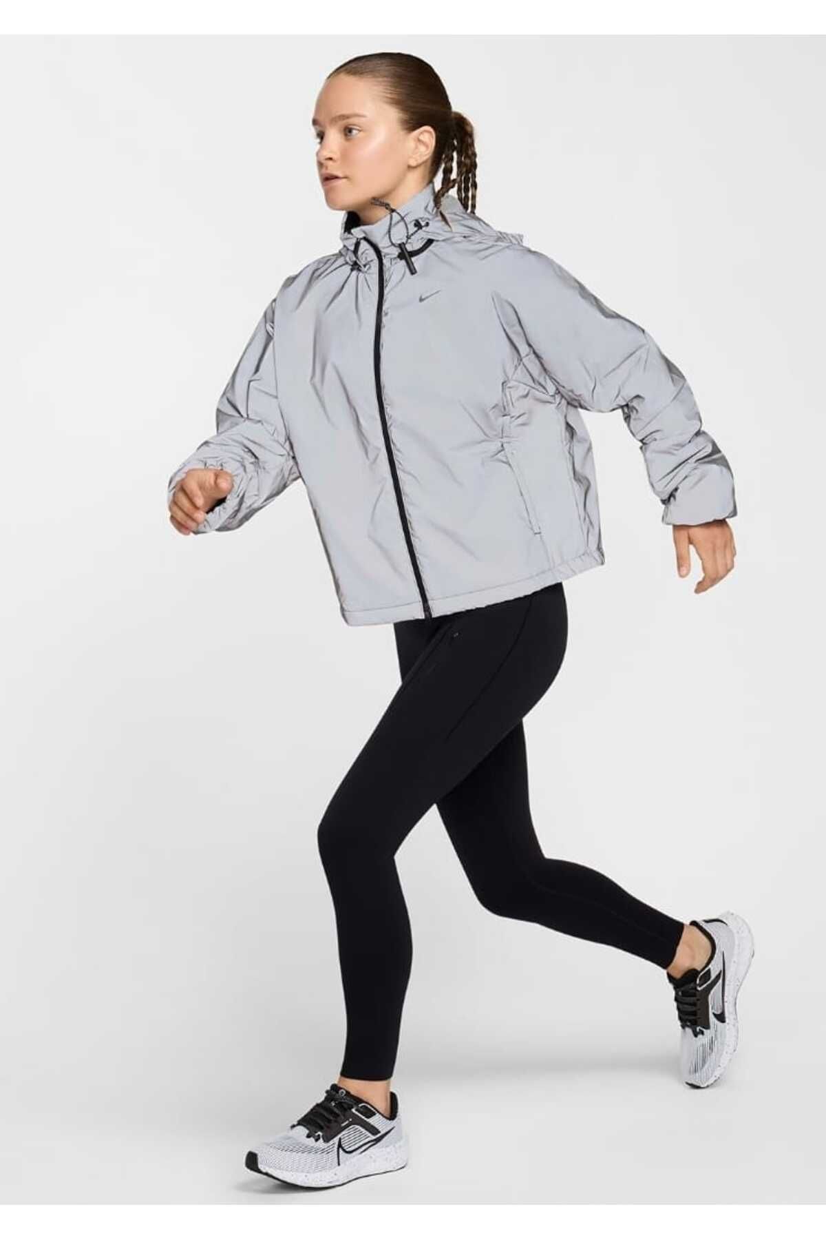 Nike Run Division Therma-Fit Reflective Running Full-Zip Hoodie Kadın koşu Ceket yakamoz spor