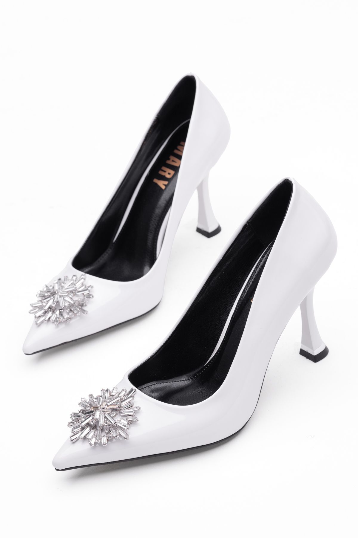 Tasarım-Special Design Shiny Black Patent Leather Elegant Thin Heeled Pointed Toe Evening Dress Stiletto Shoes 5