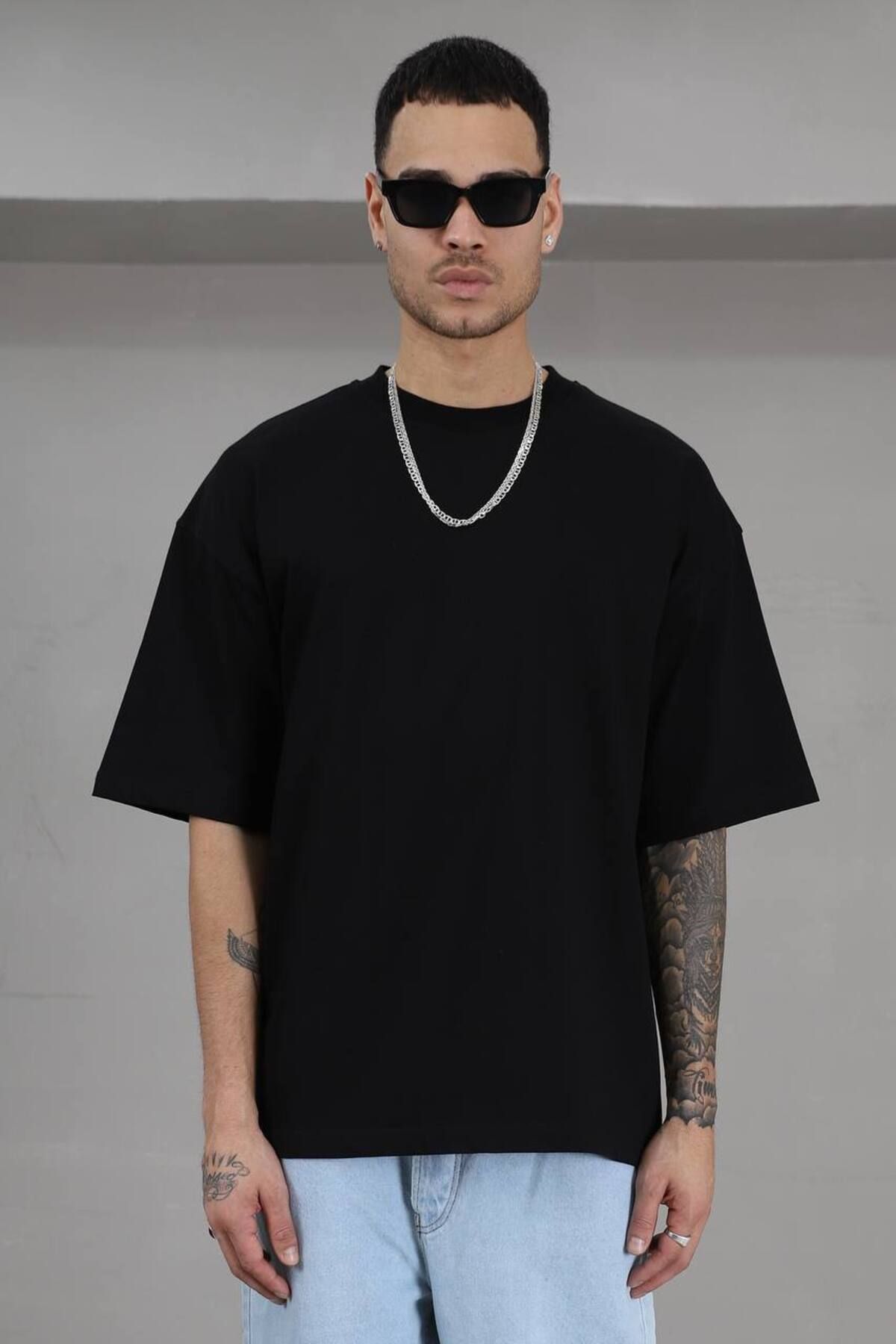 ACSWEAR Erkek Oversize Fit %100 Pamuk Kalın Dokulu T-shirt