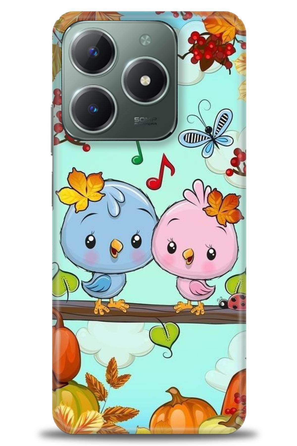 realme C61 / C63 İle Uyumlu HD Baskılı Desenli Silikon Kılıf - 387
