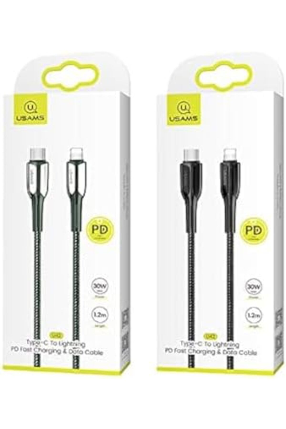 Usams-Fast Charging PD Cable and Data Transfer from USB-C to Lightning, Made of Zinc Alloy, 1.2m from USAM 2
