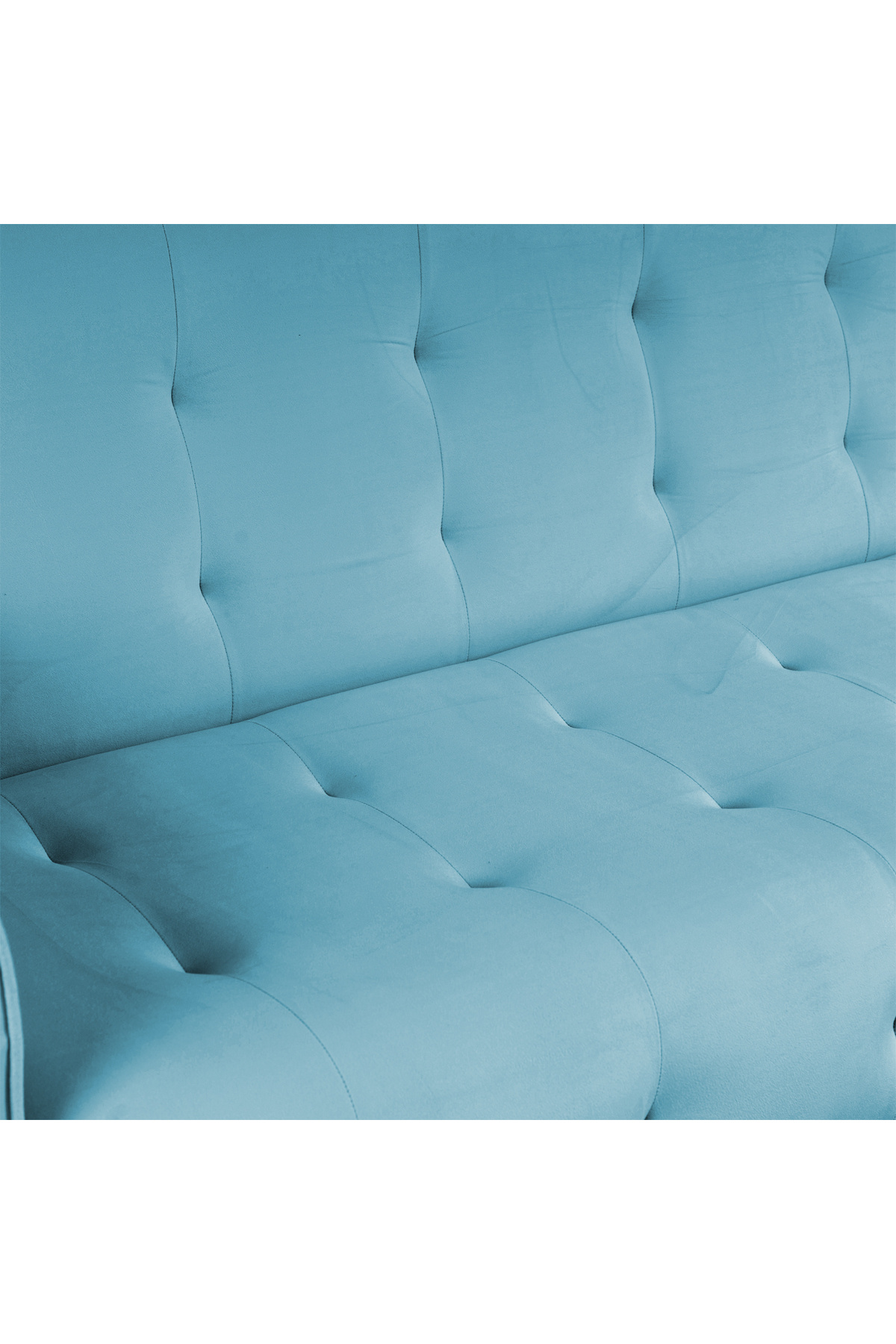 Lazy Vibes-moon | 2 In 1 Sofabed Velvet Upholstered - Light Turquoise 5
