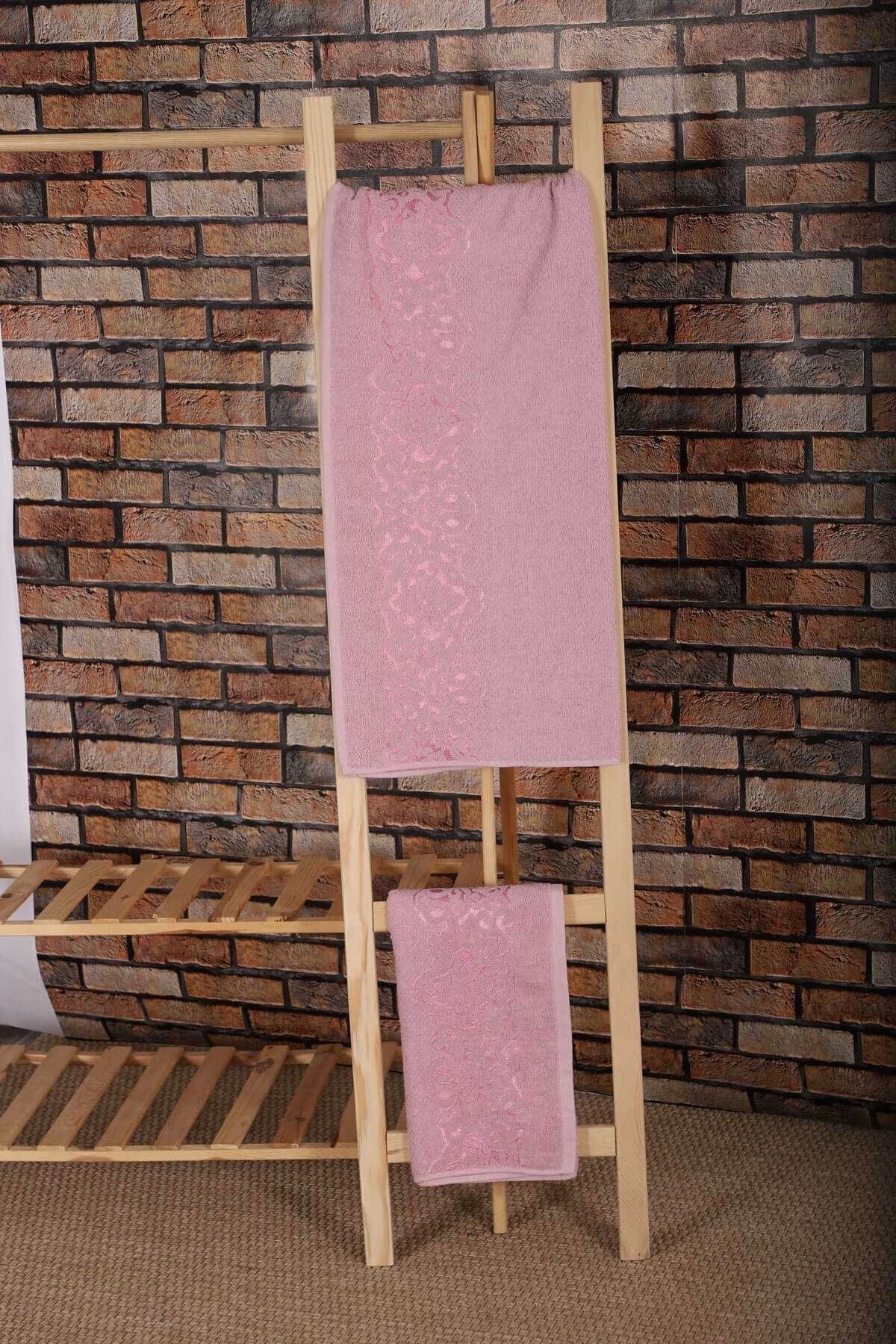 Mira Home 2 Parça %100 Pamuklu Banyo Havlu Seti Sultan Pembe