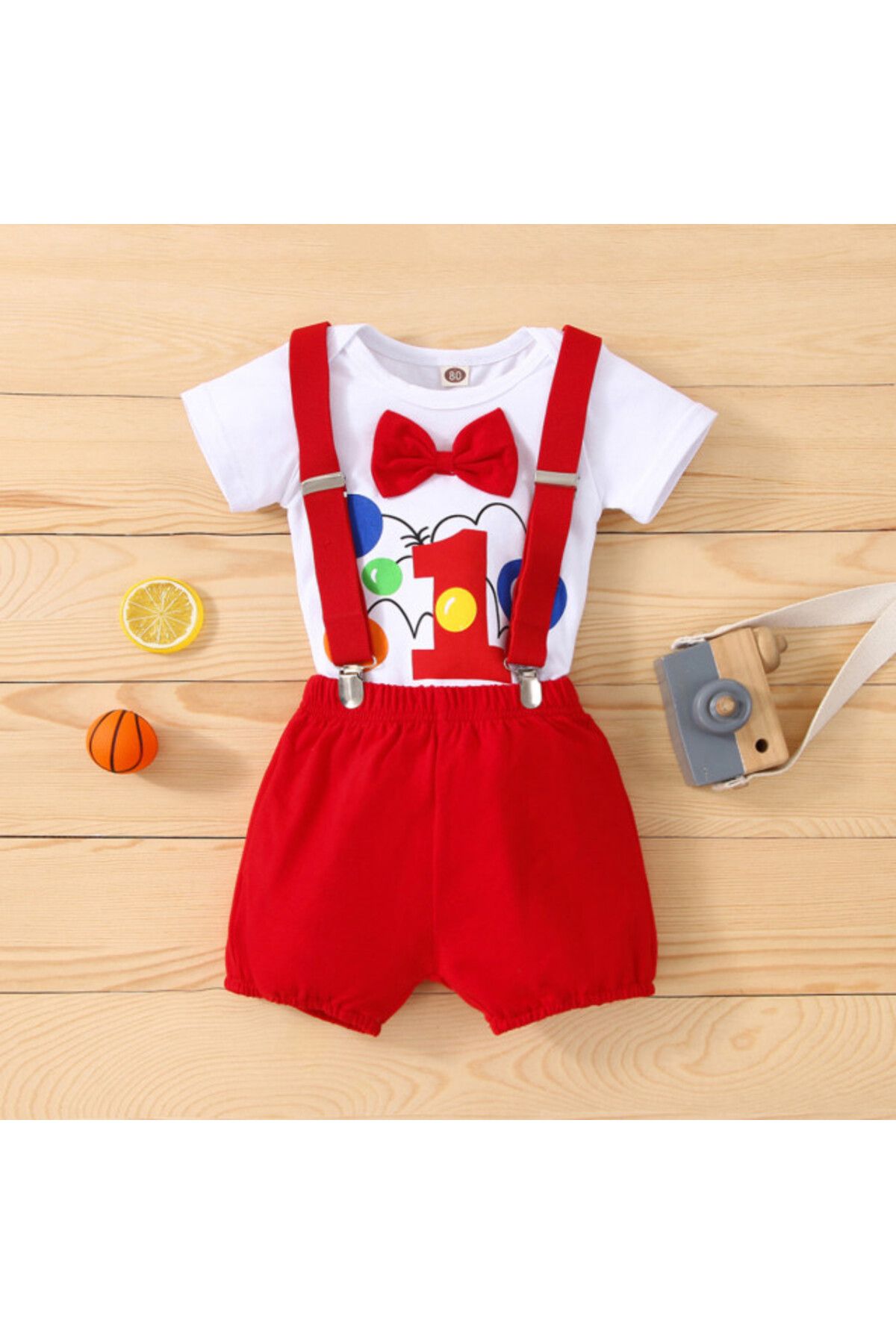 Superbaby Costumas Cu Body Pentru Baietei - First Red Masculin - 12–18 months