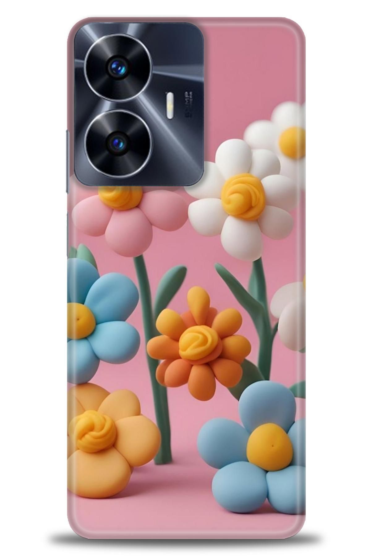 realme C55 İle Uyumlu HD Baskılı Desenli Silikon Kılıf - 348