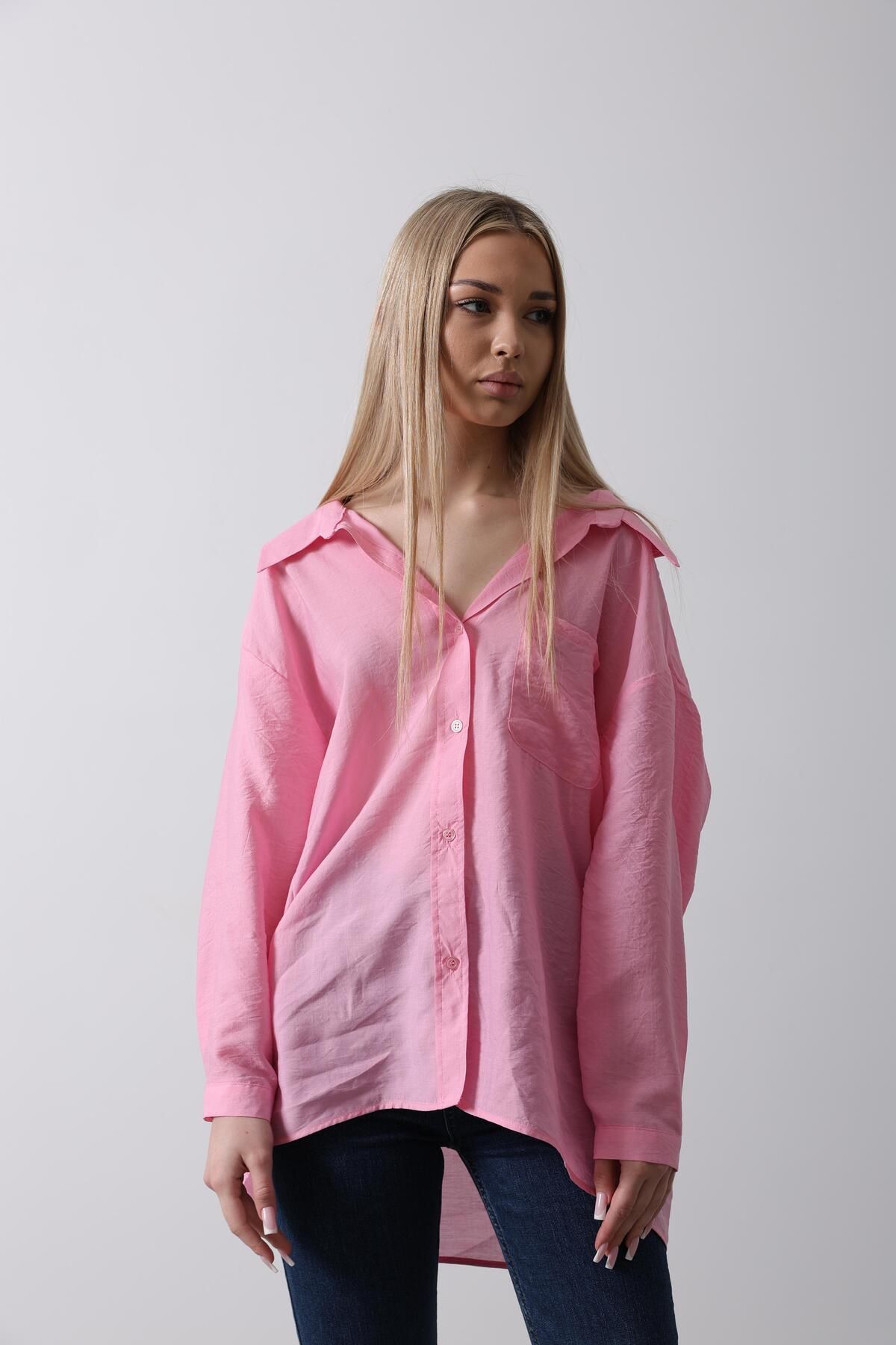 disponible Kadın Müslin Oversize Gömlek