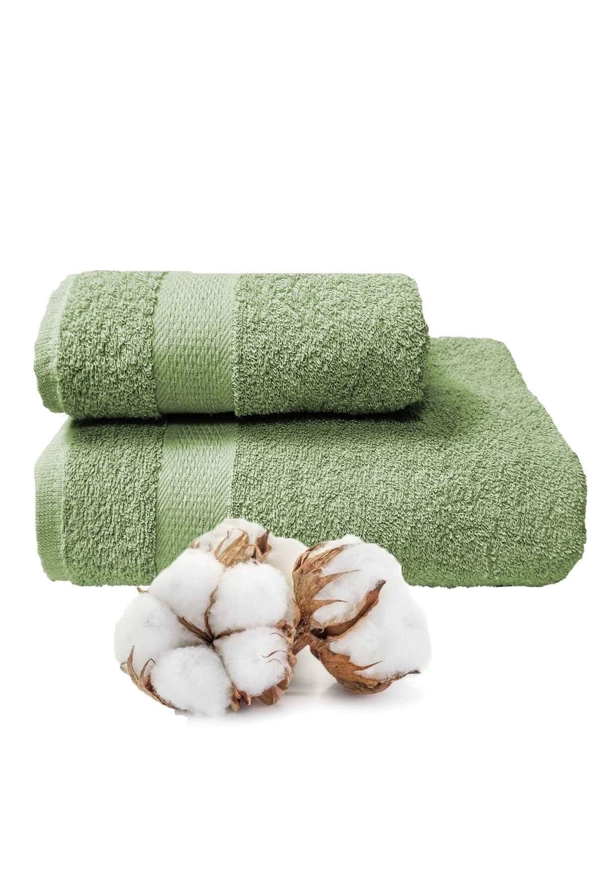 Mira Home 2 li Banyo Havlu Takımı %100 Pamuklu Dry Yeşil