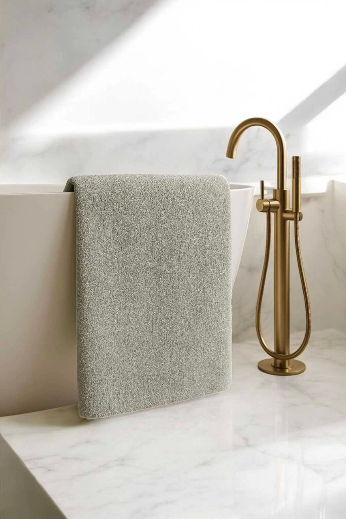Mira Home Luxury Hotel 90x150 cm %100 Pamuk Banyo Havlusu Gramajlı Gri