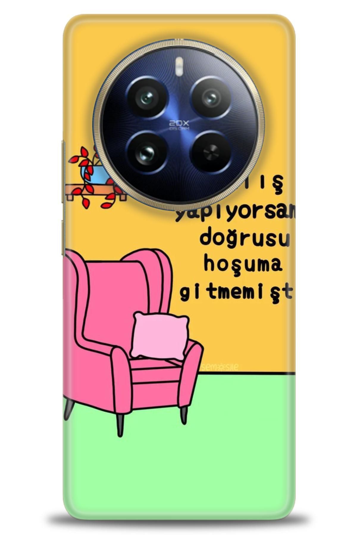 realme 12 4G / 12 Plus İle Uyumlu HD Baskılı Desenli Silikon Kılıf - 210