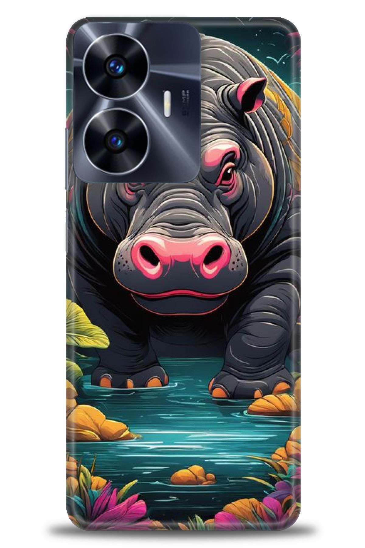 realme C55 İle Uyumlu HD Baskılı Desenli Silikon Kılıf - 633