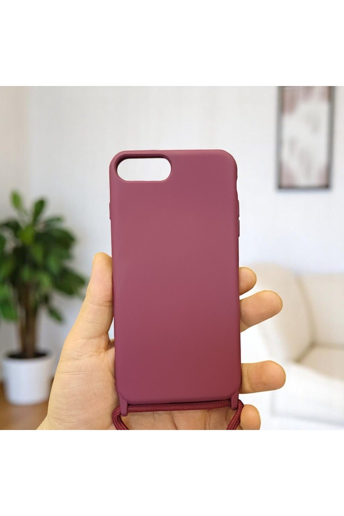 RONA STORE iphone XR Uyumlu Boyun Askılı İç Kısmı Kadife Ropi Seyahat Kılıfı