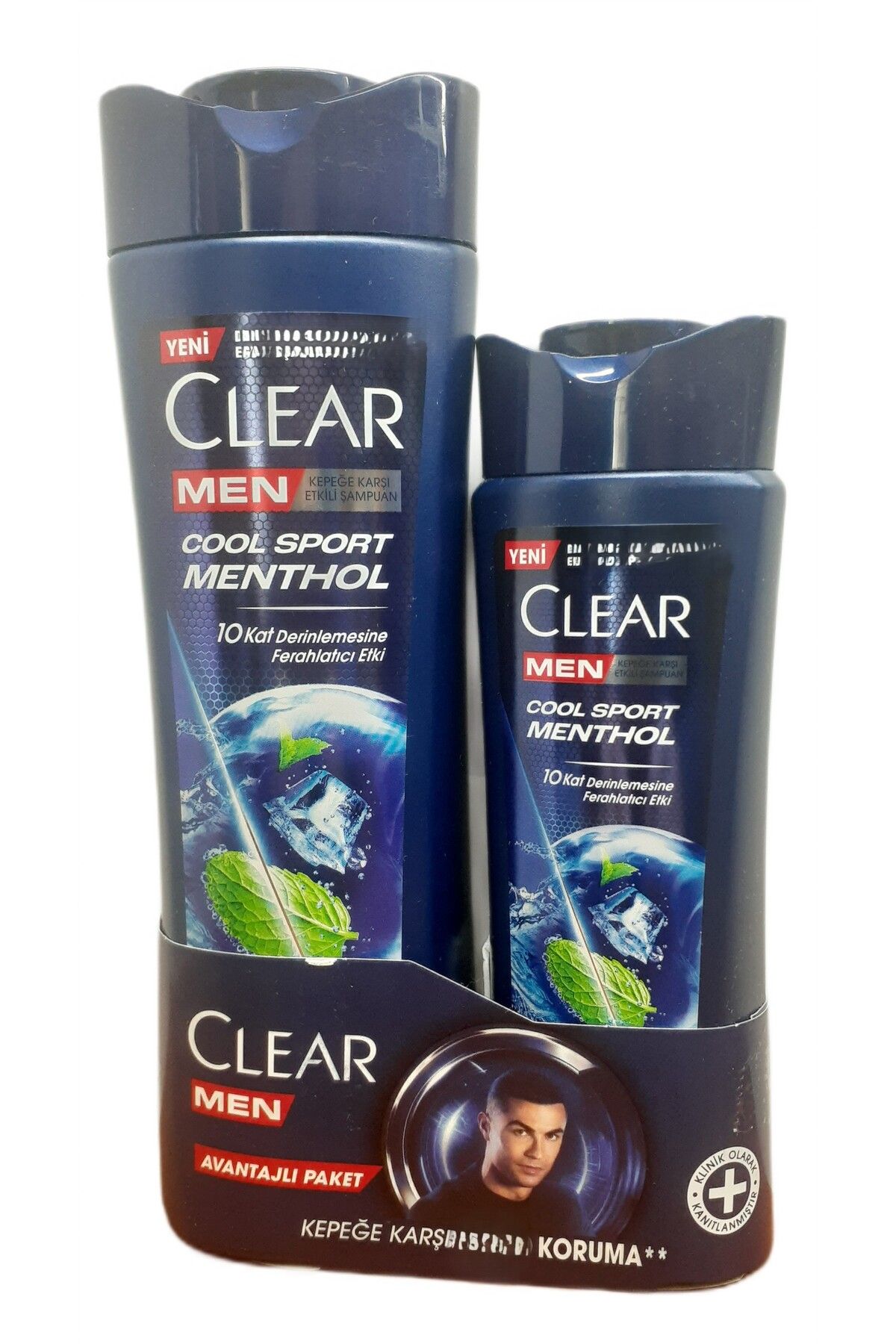 Clear MEN COOL SPORT MENTHOL KEPEĞE KARŞI ETKİLİ ŞAMPUAN 350 ML +180 ML 2' Lİ SET