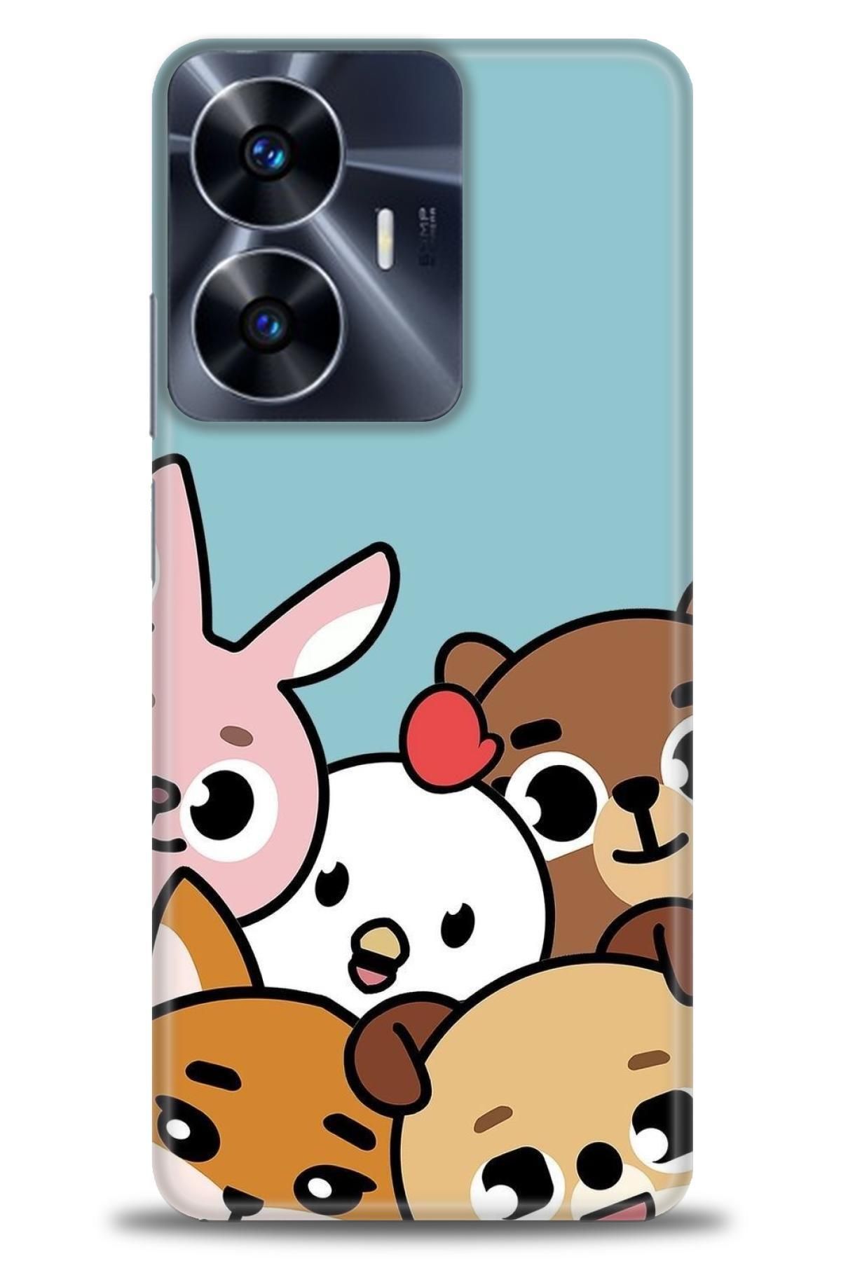realme C55 İle Uyumlu HD Baskılı Desenli Silikon Kılıf - 388