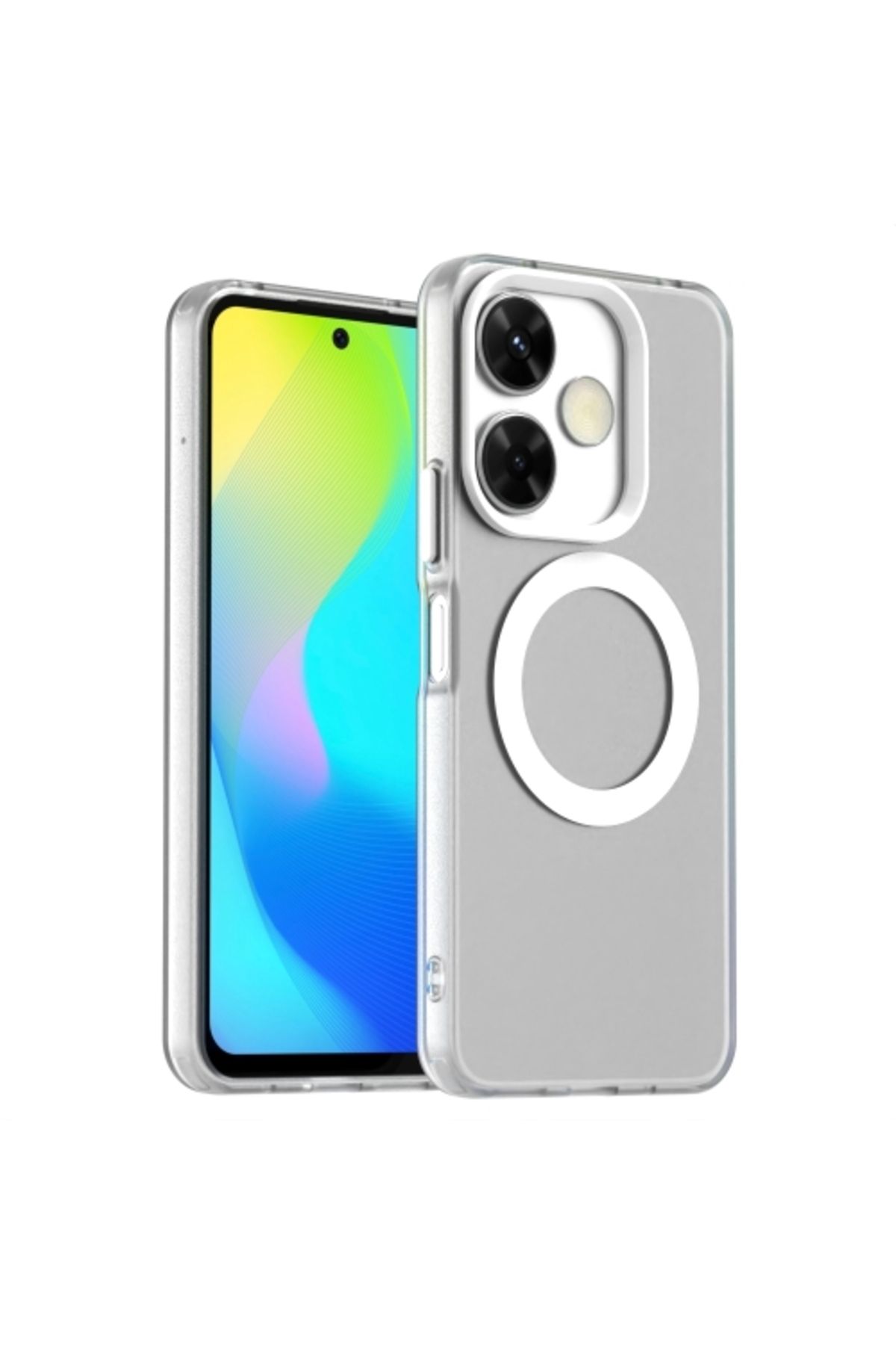 Deppo Trend Xiaomi Redmi Note 13 Uyumlu Kılıf Buzlu Mat Sararmayan Magsafe İçin Uygun Renkli Manyetik Sert Kapak