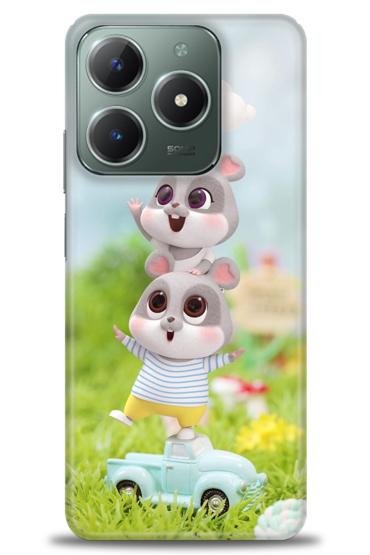 realme C61 / C63 İle Uyumlu HD Baskılı Desenli Silikon Kılıf - 590