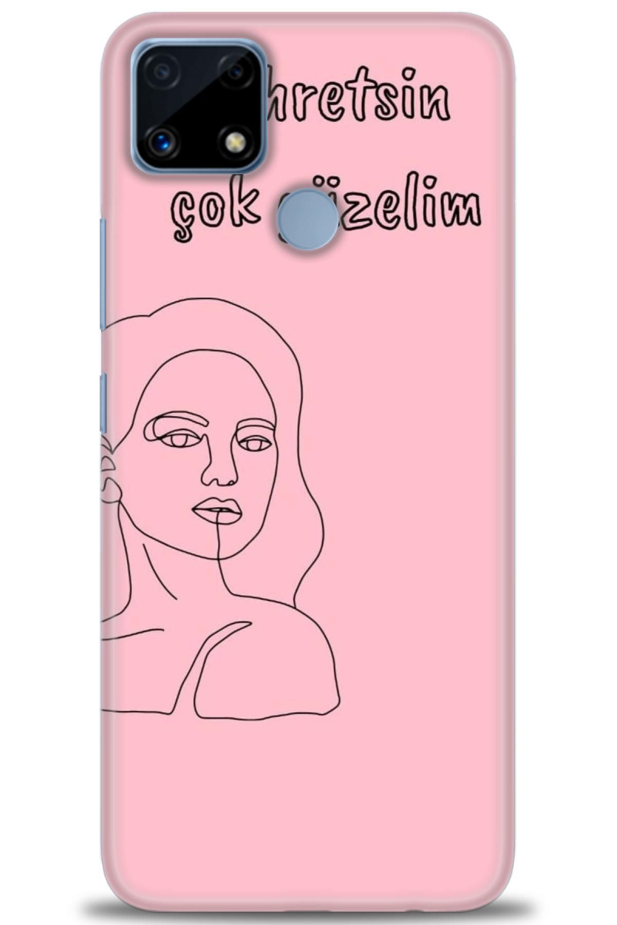 realme C25 / C25S İle Uyumlu HD Baskılı Desenli Silikon Kılıf - 207