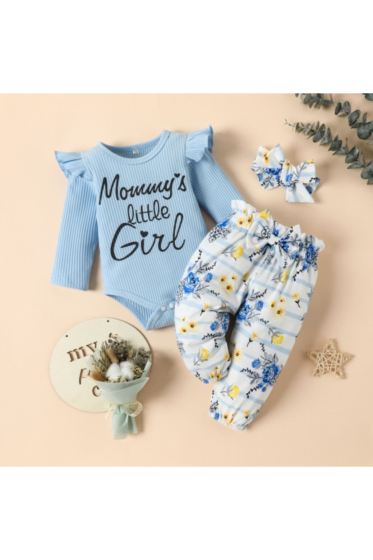 Superbaby Compleu Pentru Fetite Cu Body Bleu - Mommy's Little Girl Femeie - 9–12 months