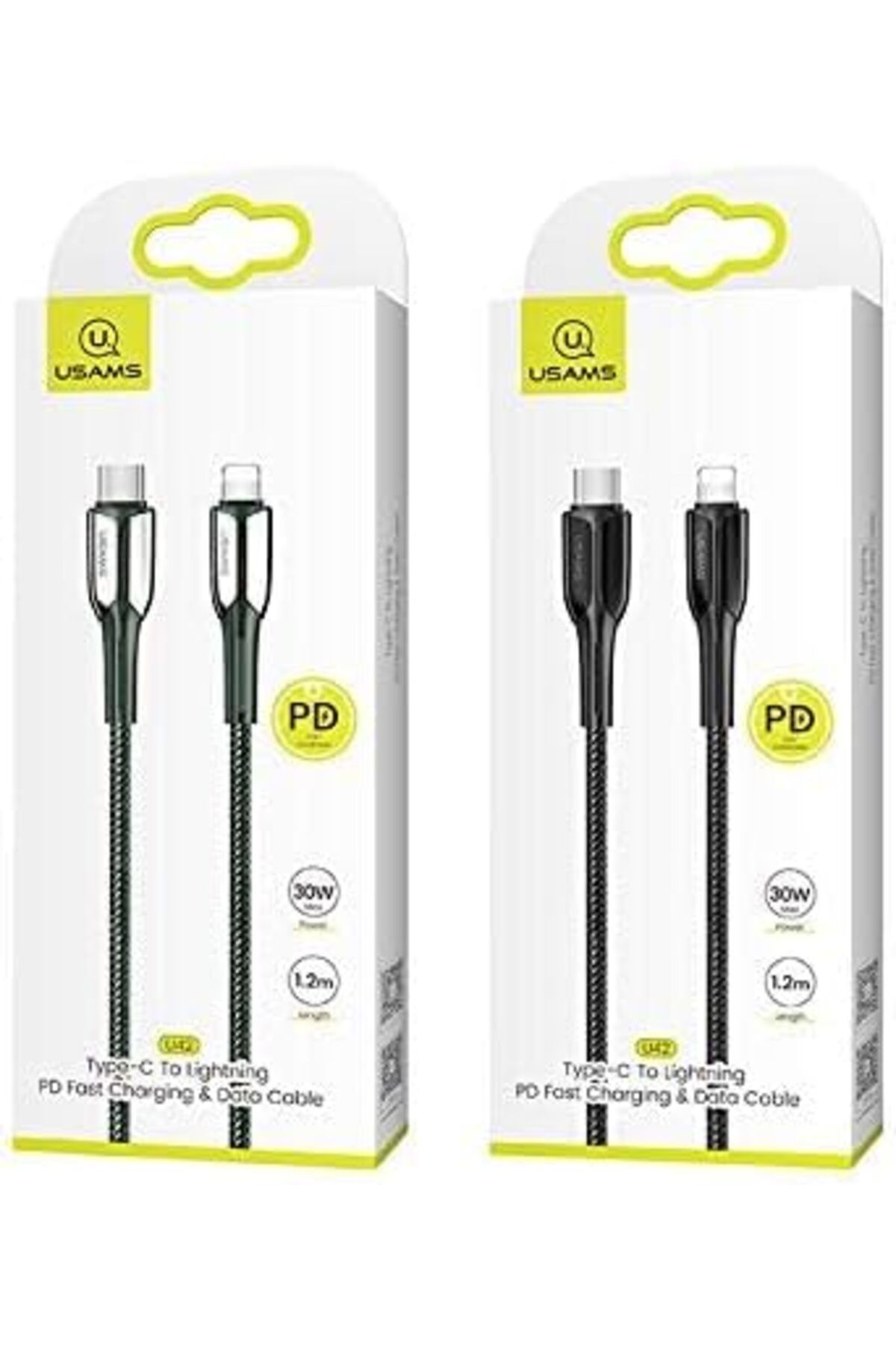 Usams-Fast Charging PD Cable and Data Transfer from USB-C to Lightning, Made of Zinc Alloy, 1.2m from USAM 3