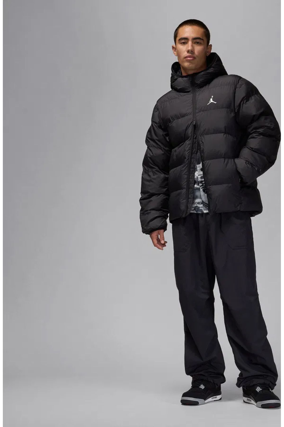Nike M J Brk Puffer Erkek Siyah Ceket