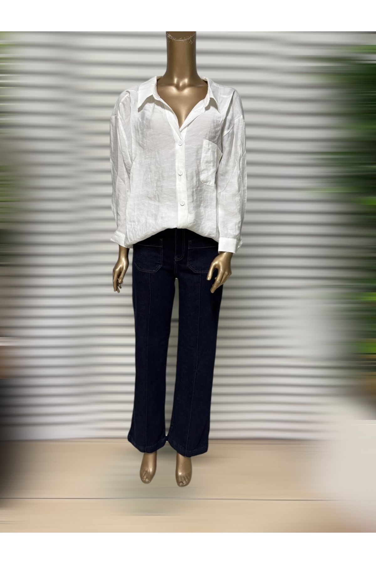 SEMİZ GİYİM Semiz Giyim Düşük Omuzlu Oversize Gömlek