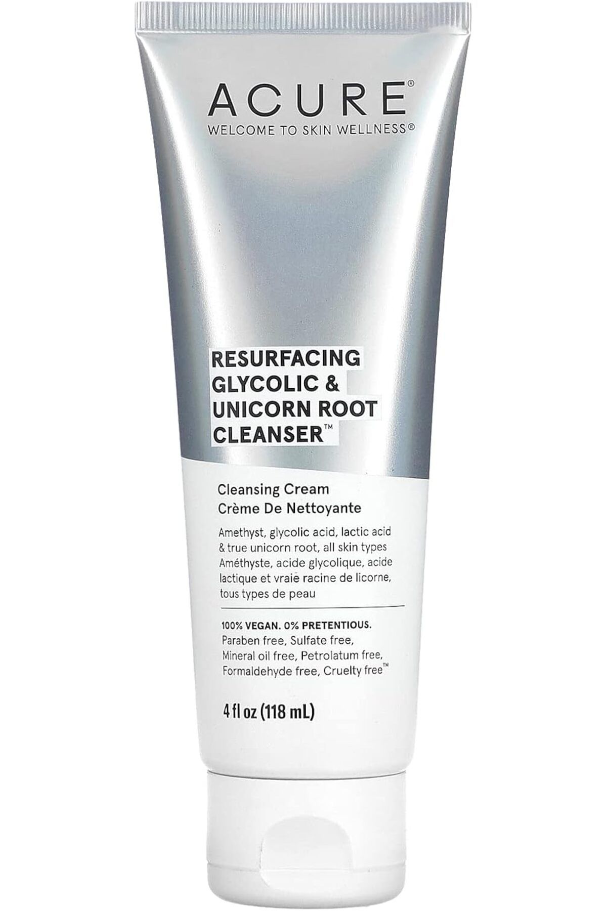 ACURE-Acure Resurfacing Glycolic + Unicorn Root Cleanser 118 Ml 1