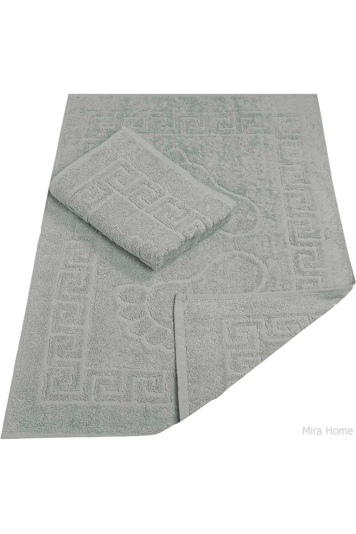 Mira Home 2 Li Banyo Ayak Havlusu %100 Pamuk 50X70 Cm Menesch Gri