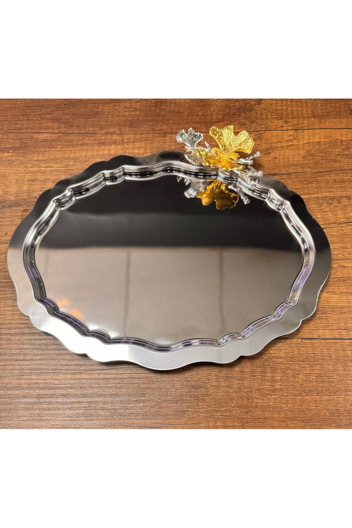 Abant 6 LI OVAL LUX KELEBEKLI KAHVE SUNUM TEPSİSİ