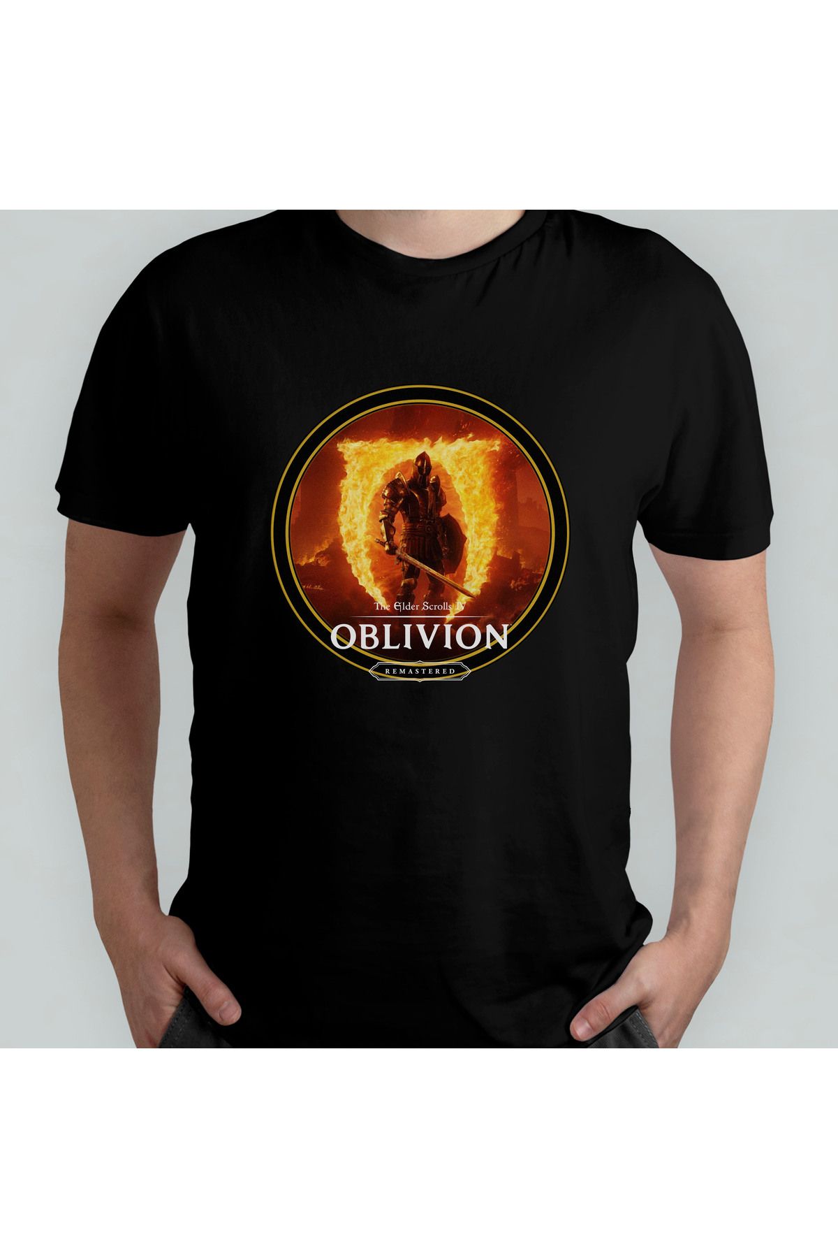 Pixxa The Elder Scrolls Oblivion Unisex %100 Pamuklu Bisiklet Yaka T-Shirt Model 1