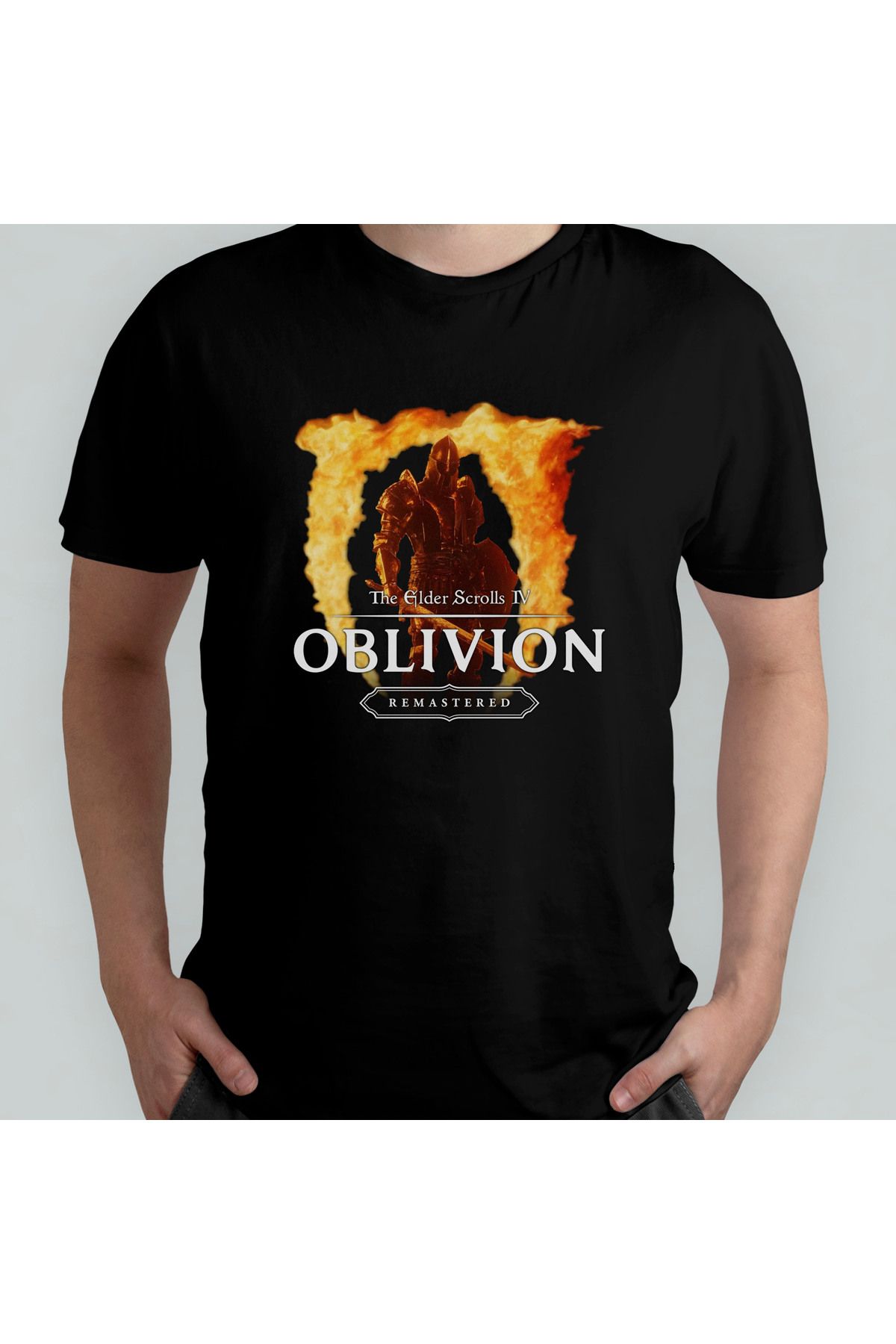 Pixxa The Elder Scrolls Oblivion Unisex %100 Pamuklu Bisiklet Yaka T-Shirt Model 3