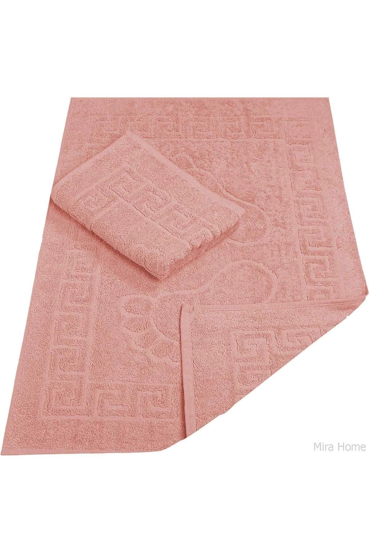 Mira Home 2 Li Banyo Ayak Havlusu %100 Pamuk 50X70 Cm Menesch Somon
