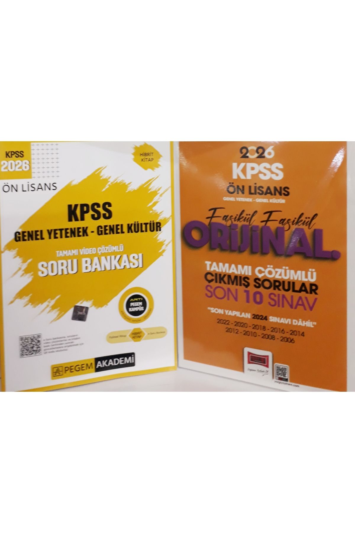 Pegem Akademi Yayıncılık 2026 kpss ön lisans tüm dersler soru+yargı yayınları ön lisans çıkmış soru fasikül son 10 sınav
