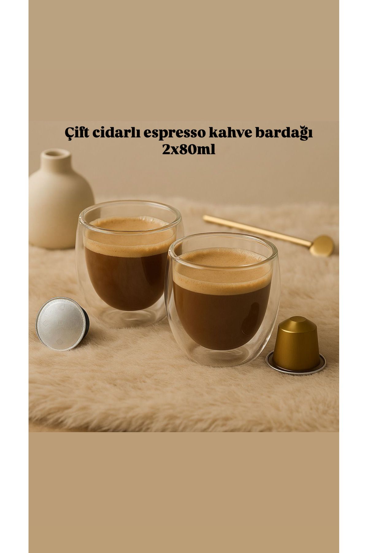 Nespresso Çift Cidarlı Espresso Kahve Bardağı 2li 80ml