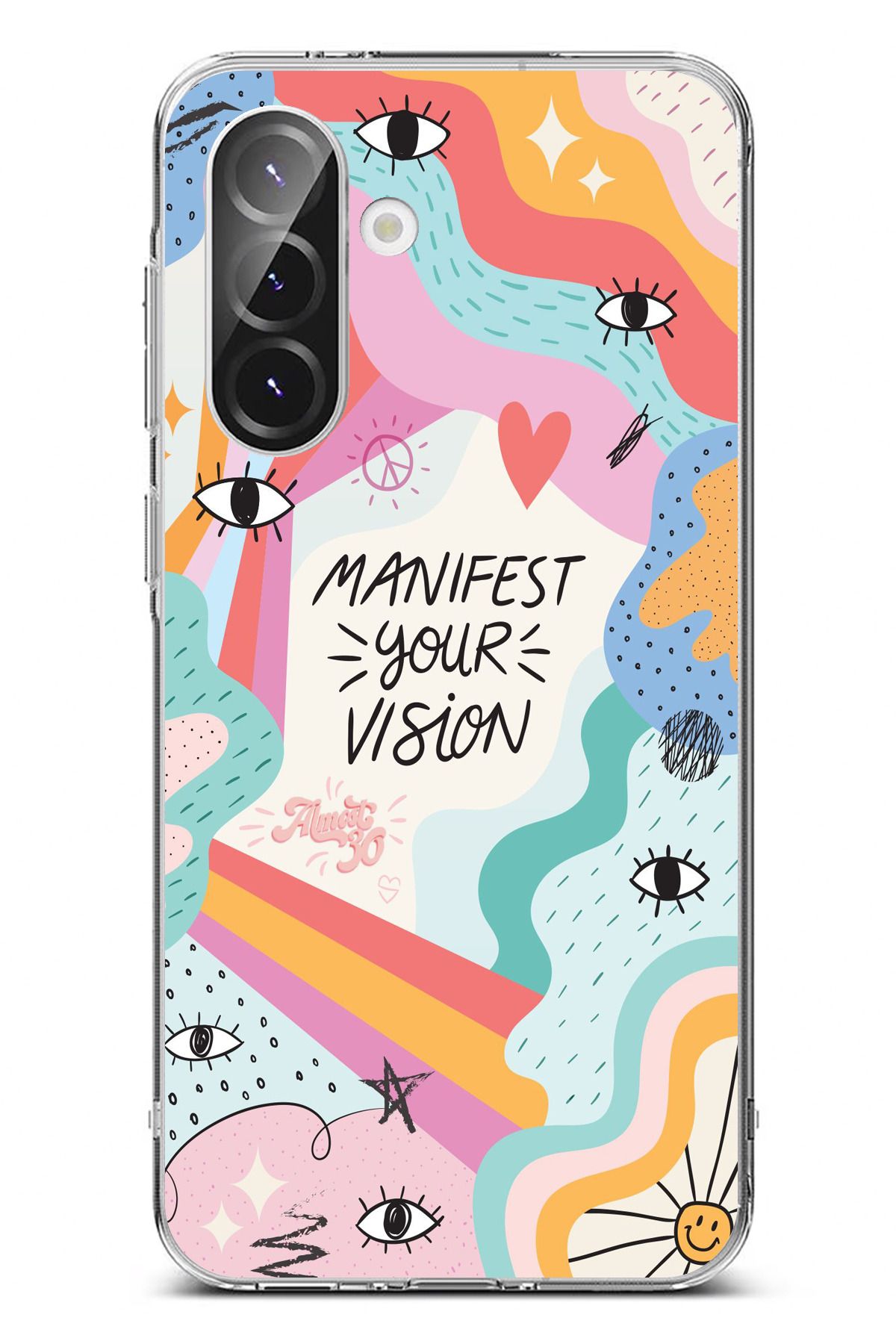 TechTree Galaxy A36 Uyumlu Manifest your vision Vizyon Tasarımlı Şeffaf Silikon Kılıf