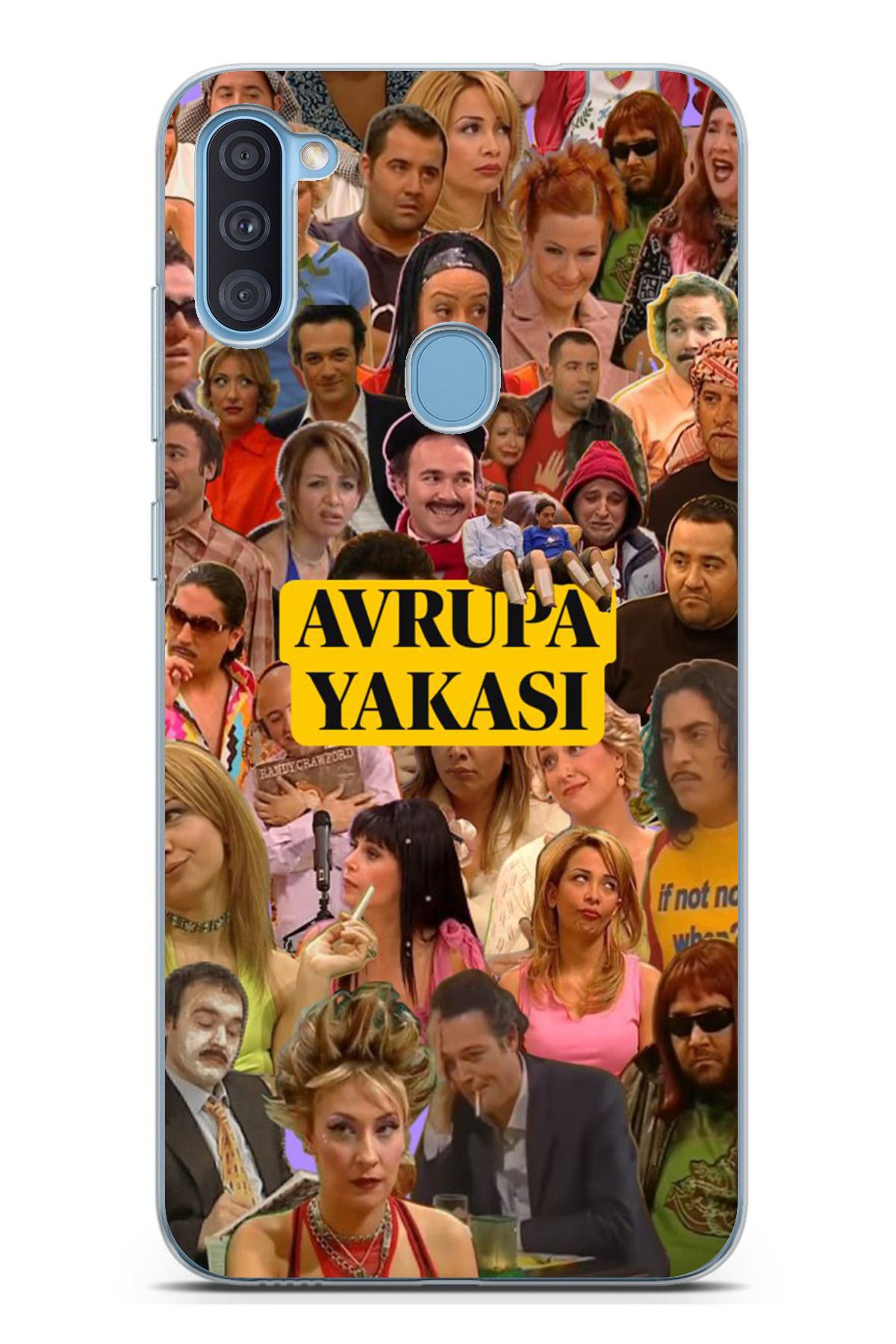 TechTree Galaxy A11 - M11 Uyumlu Avrupa Yakası Şeffaf Silikon Kılıf