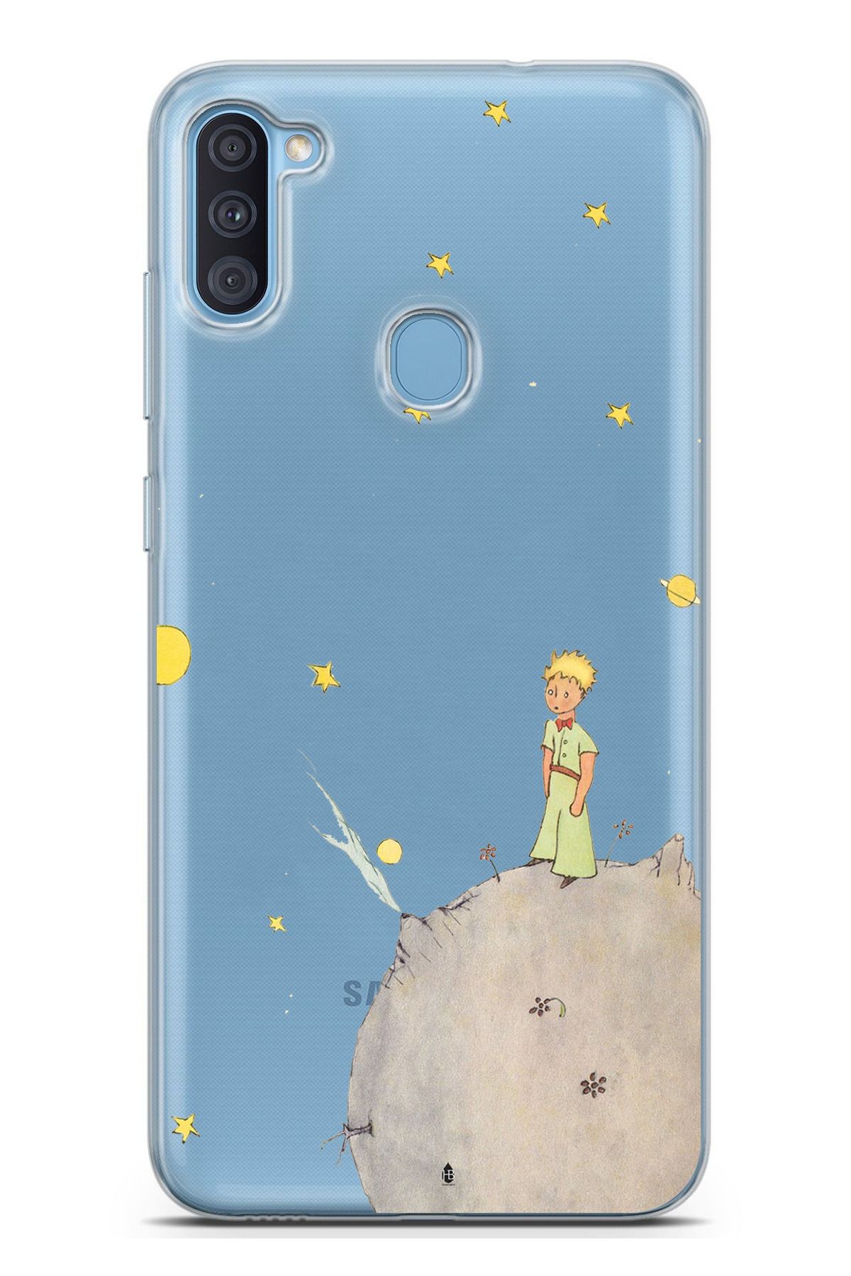 TechTree Galaxy A11 - M11 Uyumlu Küçük Prens Tasarımlı Şeffaf Silikon Kılıf