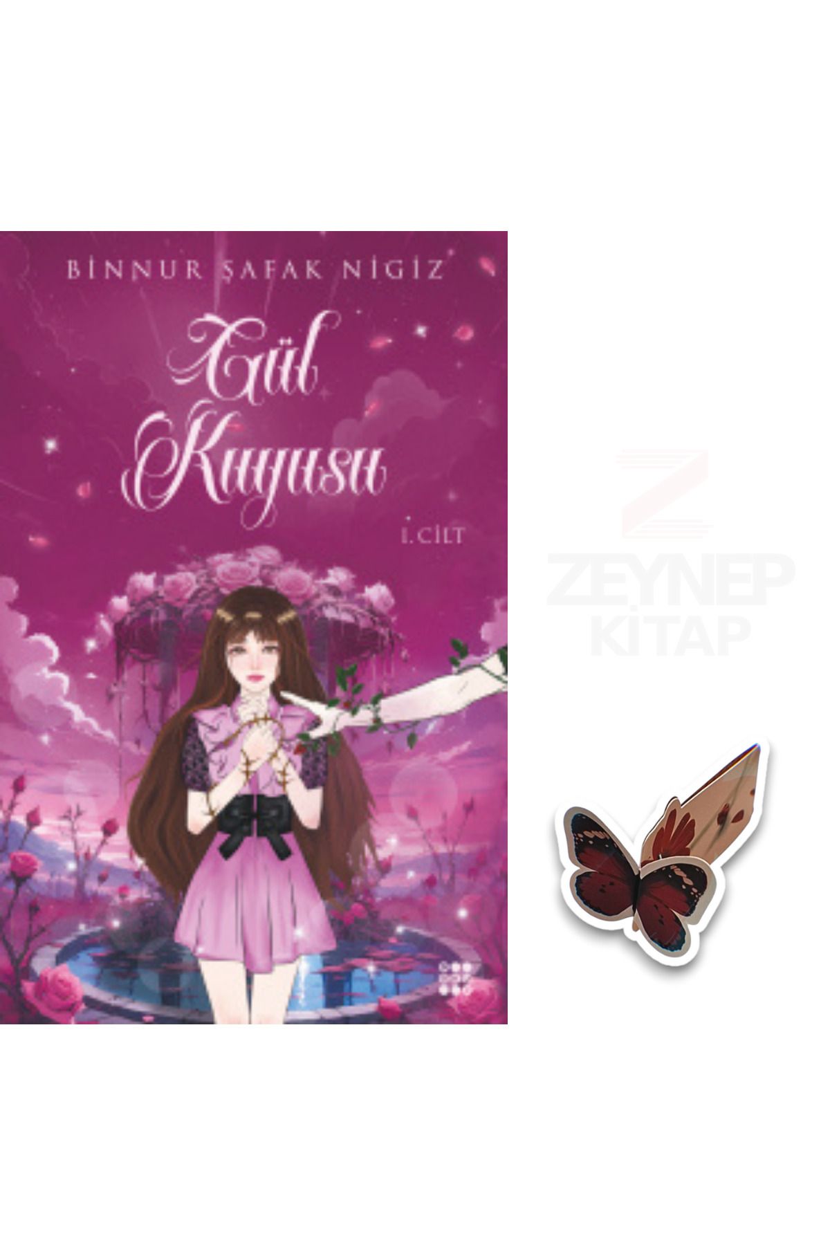 Dokuz Yayınları Gül Kuyusu(KARTONKAPAK)Özel Tasarım Kelebek Ayraç Hediye