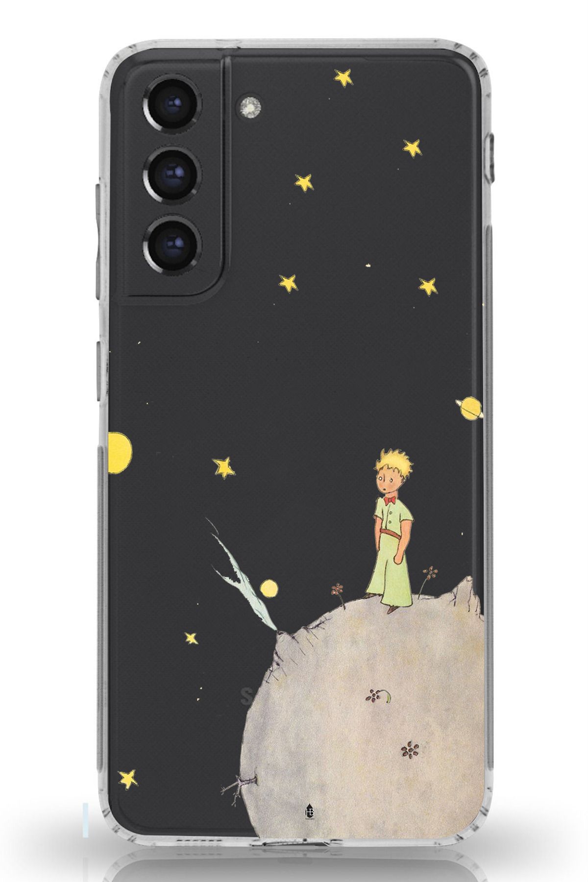 TechTree Galaxy S21 FE Uyumlu Küçük Prens Tasarımlı Şeffaf Silikon Kılıf