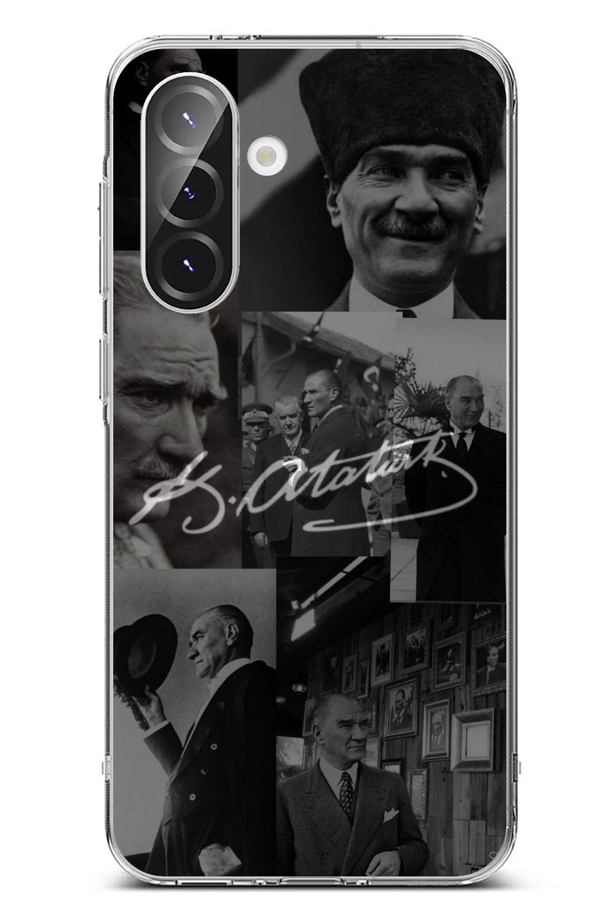 TechTree Galaxy A56 Uyumlu Kemal Atatürk İmza Şeffaf Silikon Kılıf