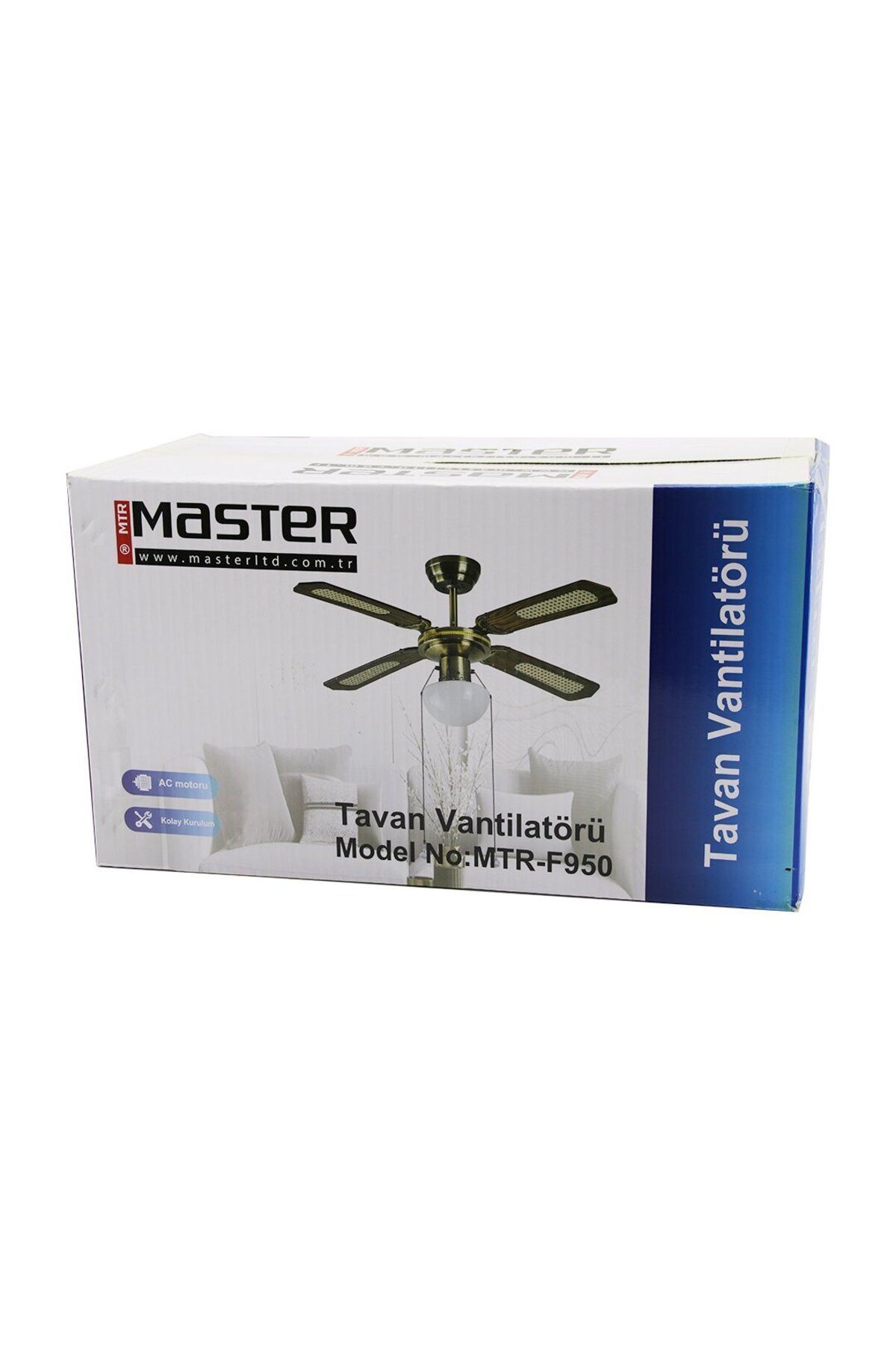 Light up MASTER MTR-F950 BRONZ METAL GÖVDE - KAHVE AHŞAP 4-KANAT2İN1=TAVAN VANTİLATÖR - AVİZE42&qu