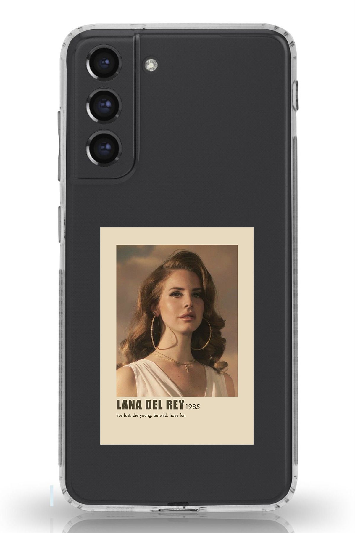 TechTree Galaxy S21 FE Uyumlu Lana Del Rey Tasarımlı Şeffaf Silikon Kılıf
