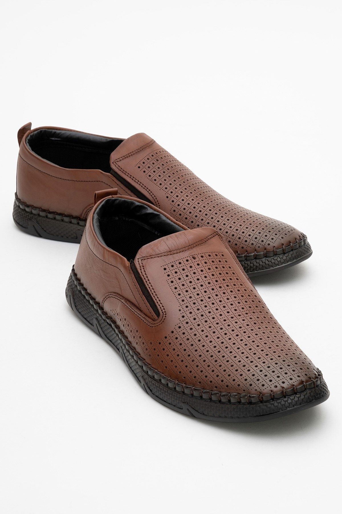 maximoda Hakiki Deri, Delikli, Yazlık, Tabana Dikişli, Erkek Deri Ayakkabı