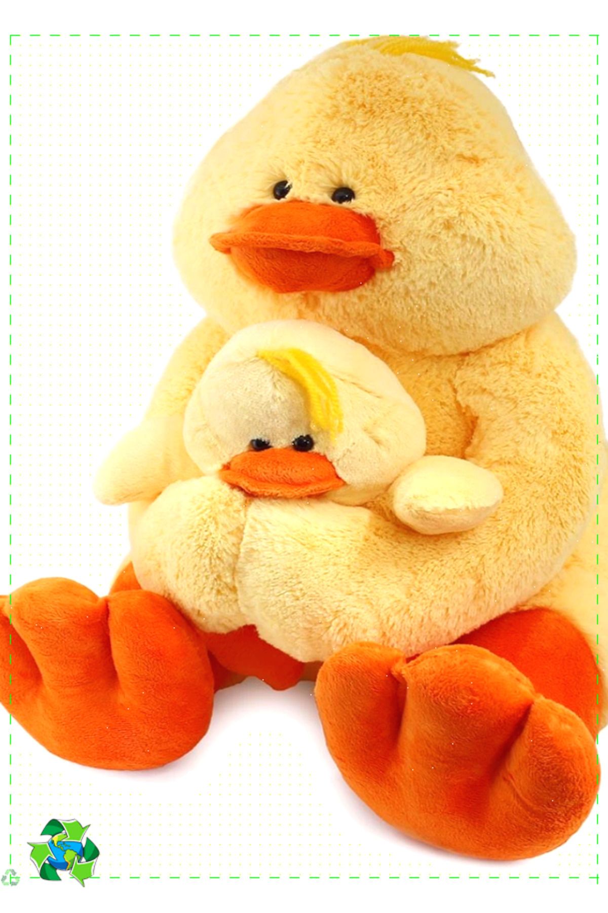 VARDEM OYUNCAK 1 Adet Peluş Yavrulu Ördek 80cm. Kız Erkek Oyuncakları Cocuk Egitici Montessori Oyuncaklar